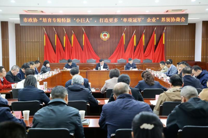 市政协召开界别协商会议——培育更多“小巨人”和“单项冠军”专精特新企业